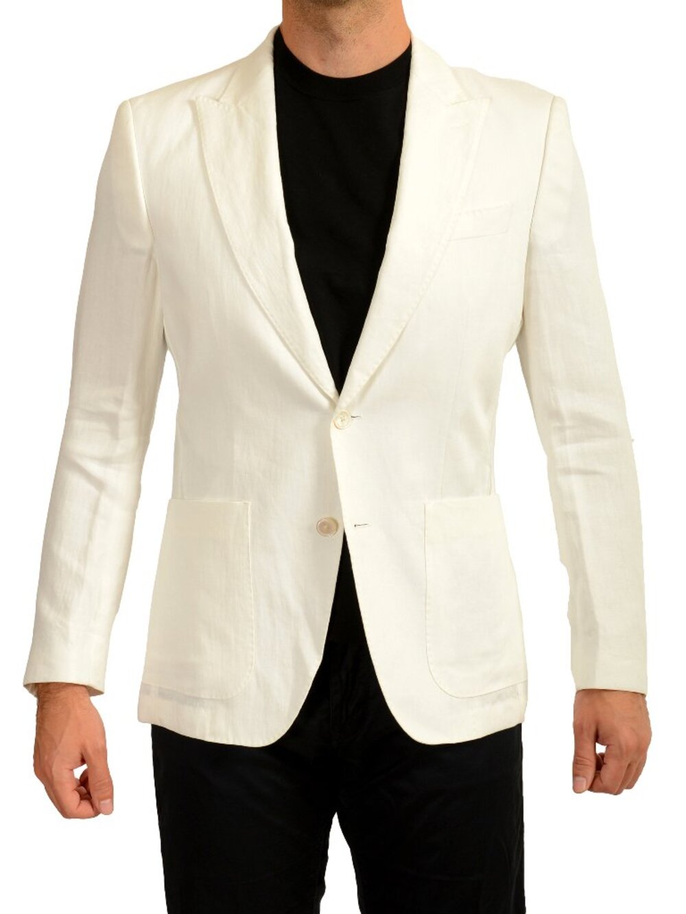 Hugo Boss Men's "H-Hutson-Peak-232" Slim Fit 100% Linen Blazer US 38R IT 48R